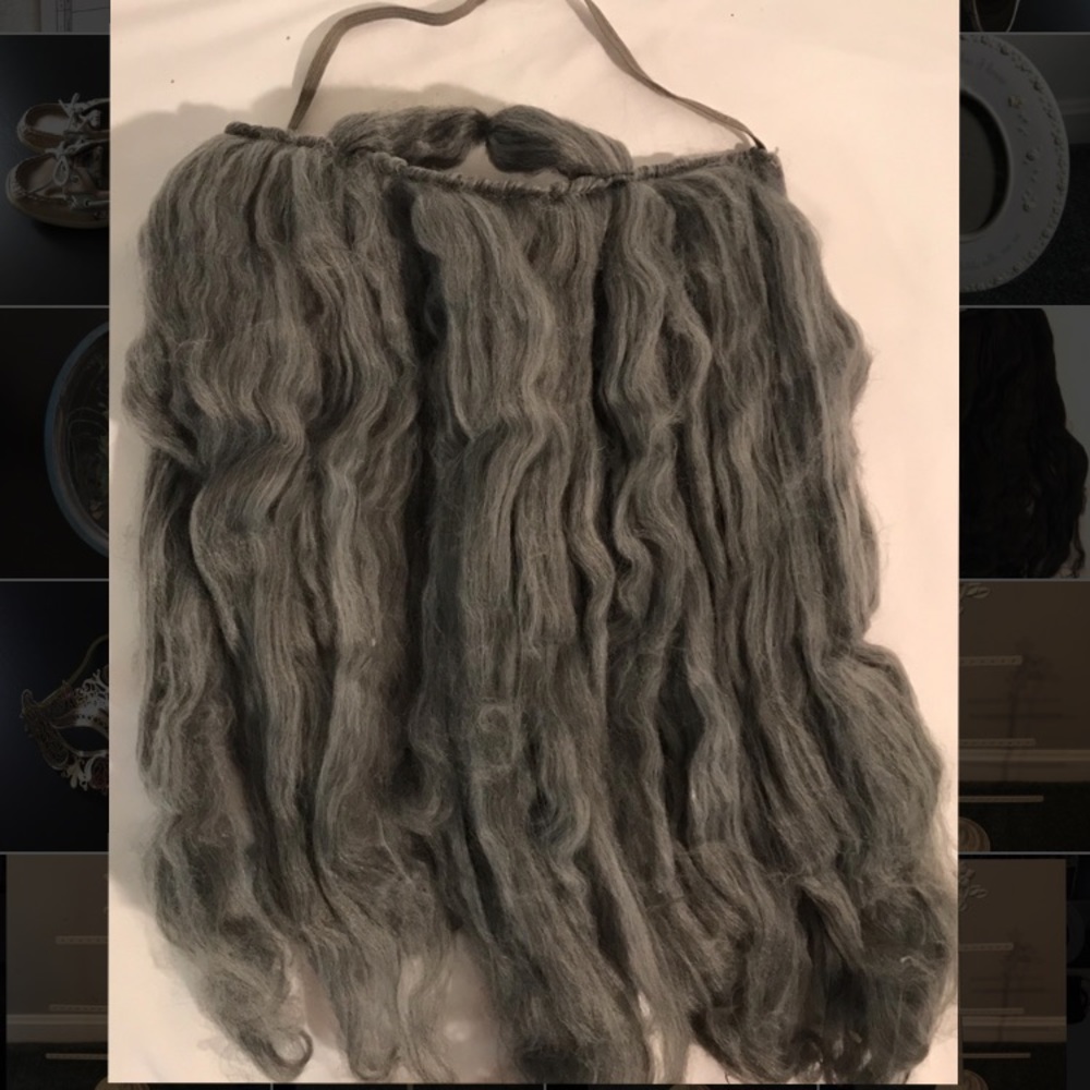 Gray Halloween beard and mustache